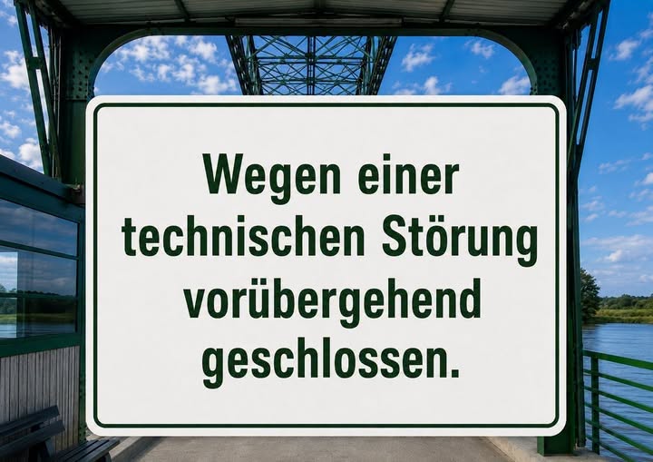 Schwebefähre - technische Störung